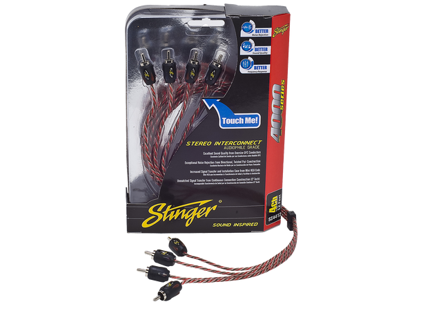 Stinger - SI4412 Signalkabel 3,5m 4000 Serien, 4 kanaler RCA 